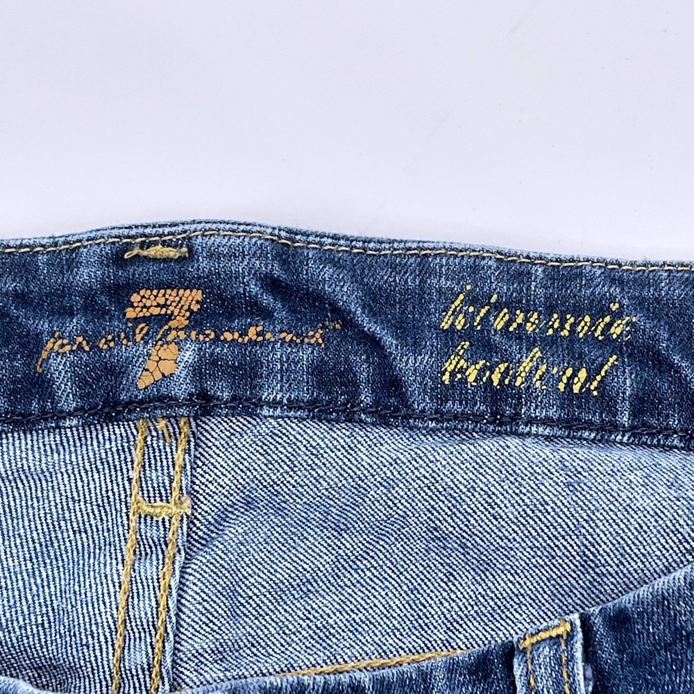 7 For All Mankind Kimmie Bootcut Jeans Womens 31 Medium Wash Stretch Denim USA - Picture 5 of 10